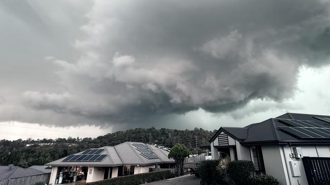 The storm starting to form over Nambour. Photo: Mark Furler