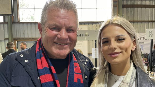 Dad and daughter duo Glenn and Sinead Gallaher travelled from Brisbane for the Winter Wine Fest. Picture: Lucy Callander