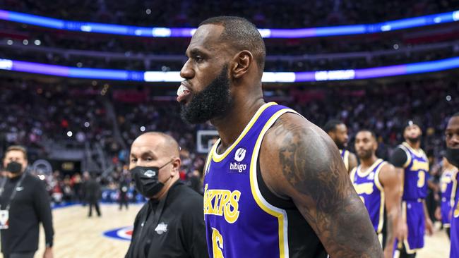 It’s just the second time LeBron has been ejected from a game. Photo: Nic Antaya/Getty Images/AFP