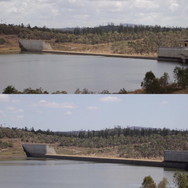 The Paradise Dam near Bundaberg has been dropping steadily since the Palaszczuk Government started releasing 400 megalitres of water a day from late September due to safety concerns.