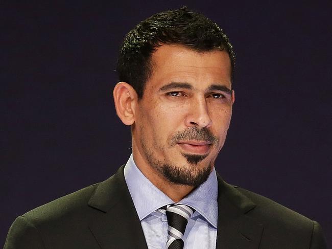 SYDNEY, AUSTRALIA - MARCH 26: Former Iraqi footballer Younis Mahmoud stands on stage during the final draw for the 2015 AFC Asian Cup draw at Sydney Opera House on March 26, 2014 in Sydney, Australia. (Photo by Brendon Thorne/Getty Images)