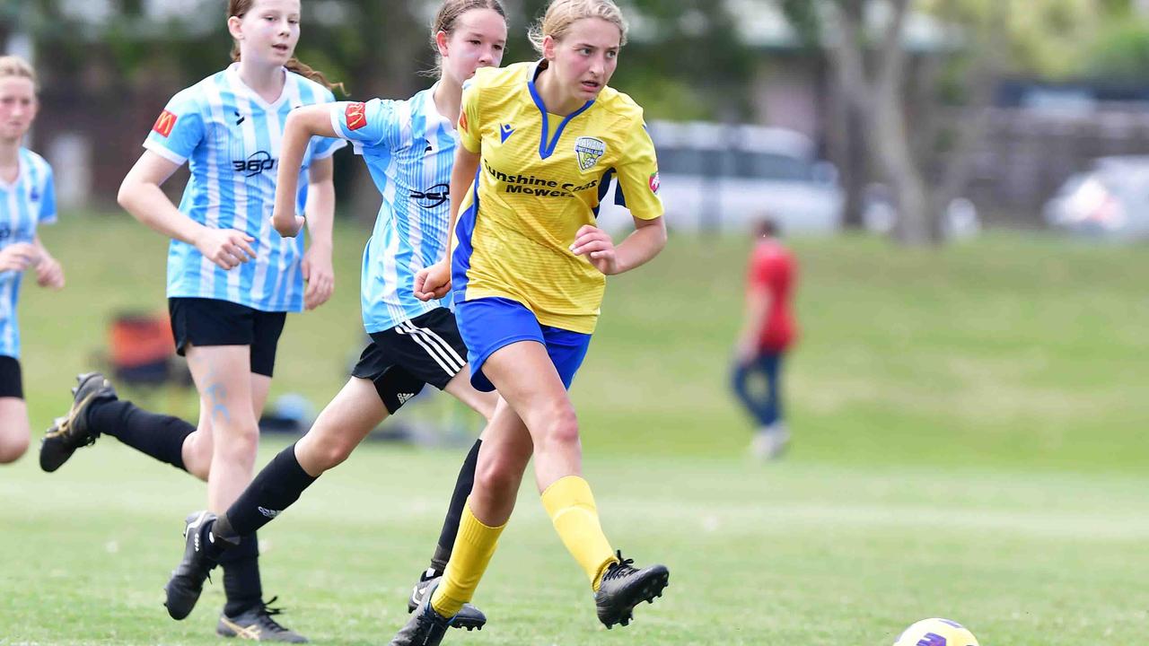 SOCCER: U 13 girls, Kawana V Maroochydore. Picture: Patrick Woods.