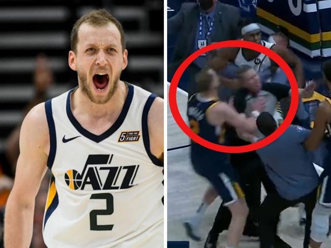 Joe Ingles was right in the thick of things.