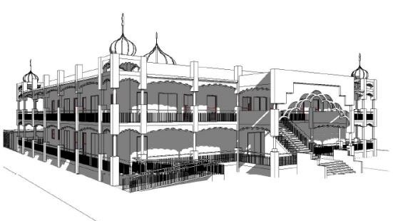 An artist impression of the Sikh gurudwara (place of worship) proposed for Lemke Rd, Taigum. Source: Brisbane City Council pdonline