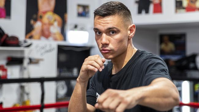 A shot at a world title awaits Tim Tszyu if he can beat Bowyn Morgan. Picture: Getty Images