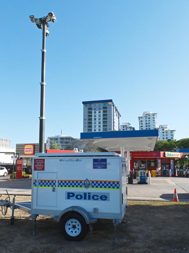 The police mobile unit outside the United service station corner of Smith St.