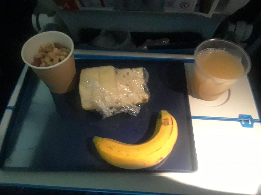 She had opted for a hot meal but was served fruit, nuts and a cold wrap, she claimed.