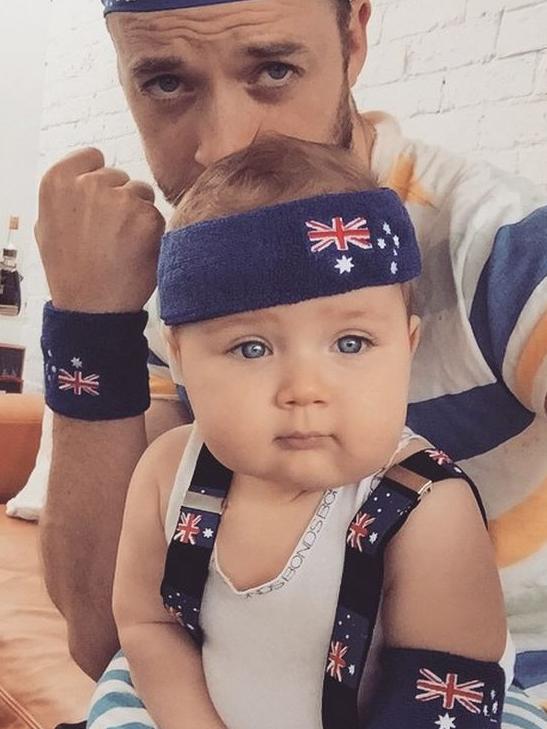 Hamish and Sonny Blake on Australia Day.