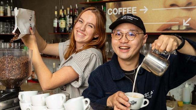 Would you pay $6.50 for a dine-in flat white? St Ali chief executive Lachlan Ward says coffee should cost at least $5.50. Picture: Jason Edwards