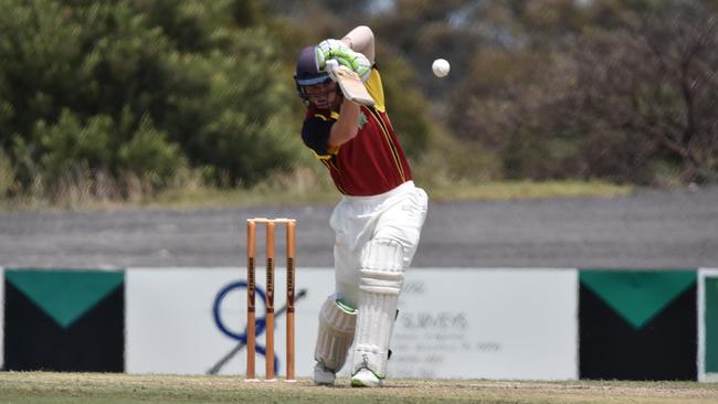 Josh Hartill on the front foot at the under-18 state championships.