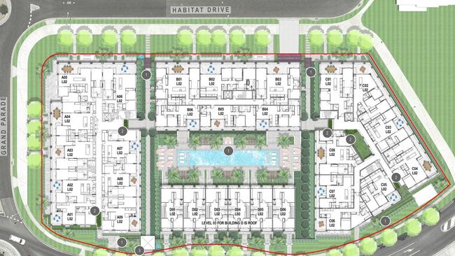 Design plans for the 91 units inside the proposed Casuarina development.