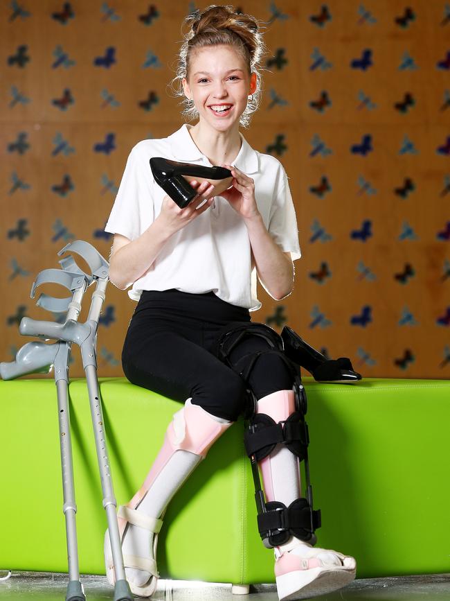 Mackenziee is a regular patient at the Queensland Children's Hospital and a Juiced TV star. Picture: Adam Head