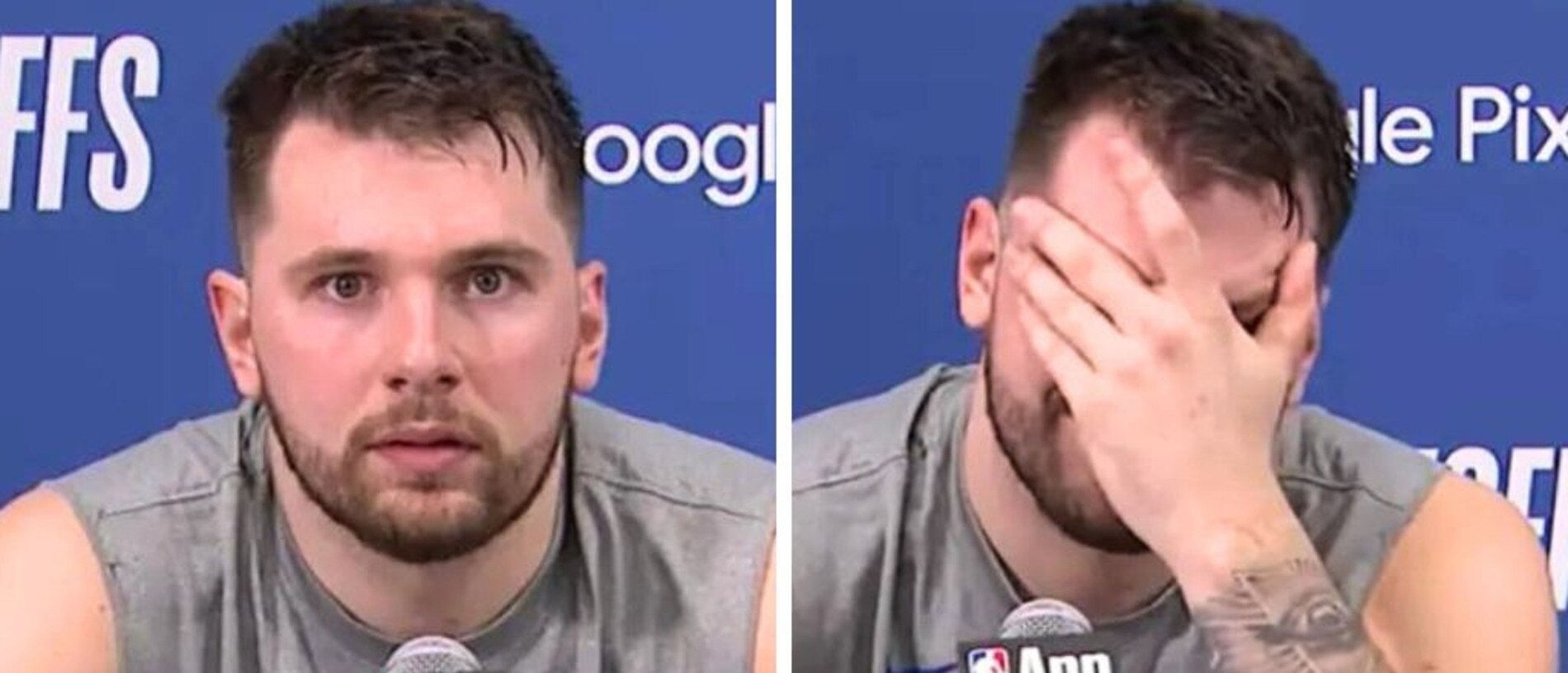 Luka Doncic couldn't believe what was happening.