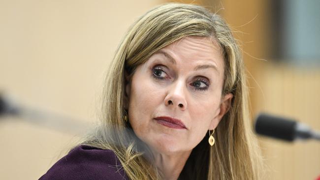 Australia's eSafety Commissioner Julie Inman Grant appears at the Environment and Communications Legislation Committee Estimates at Parliament House in Canberra. Picture: NewsWire