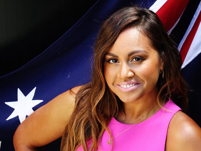 WARNING EMBARGOED UNTIL JAN 24TH (speak to DT picdesk for usage) Jessica Mauboy for the Australia Day preview. pic Craig Greenhill