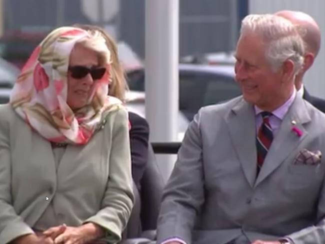 Camilla and Charles caught cracking up during a Canadian cultural performance