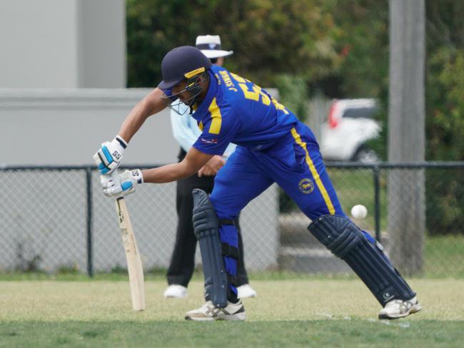 VSDCA cricket : Brighton v Taylors Lakes. Taylors Lakes batter Jashanpreet Singh. Picture: Valeriu Campan