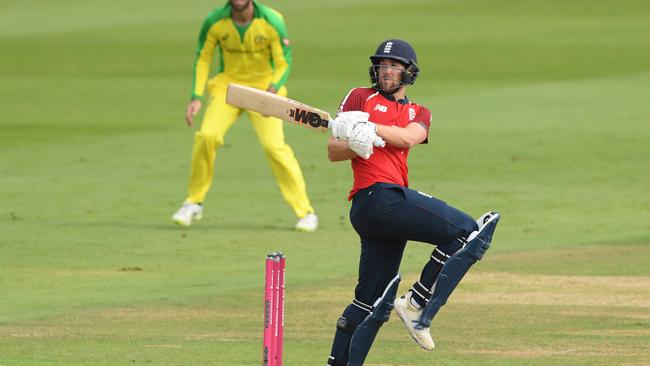 Dawid Malan of England plays a shot during the Vitality International Twenty20 match between England and Australia at The Ageas Bowl on September 6. (Photo by Stu Forster/Getty Images for ECB)