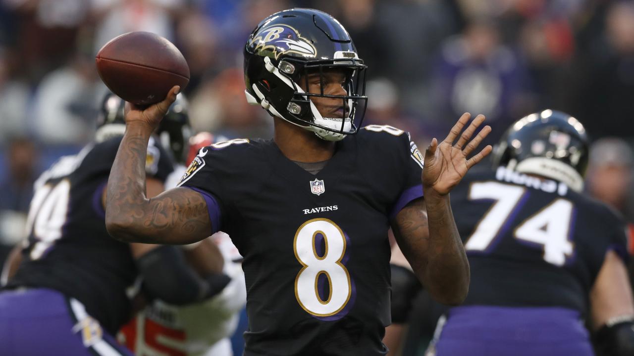 Lamar Jackson will look to lead the Ravens past Los Angeles.