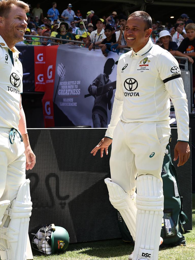 Khawaja elected to wear the black armband after the ban. (Photo by Paul Kane/Getty Images)