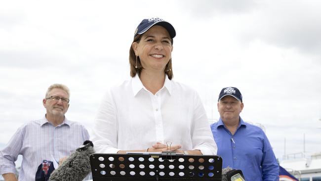 Queensland opposition LNP leader Deb Frecklington visits Gold Coast City Marina. Picture: NCA NewsWire/Sarah Marshall