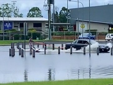 Another person waterskiing in QLD.