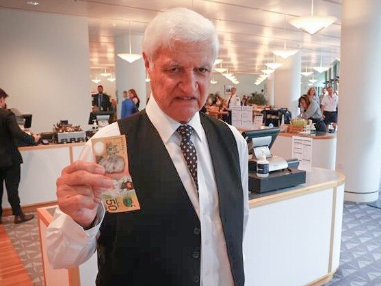 Bob Katter was not happy after his cash was rejected at a café in Canberra's Parliament House as payment for lunch. Picture: Supplied