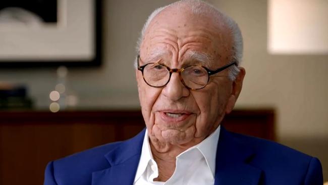 Rupert Murdoch spoke to Sky News Australia to mark the 60th anniversary of The Australian newspaper. Picture: Sky News Australia