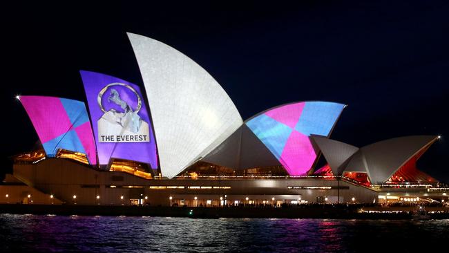 This light show on the Opera House almost caused a civil war in Sydney last year. Picture: Jason McCawley