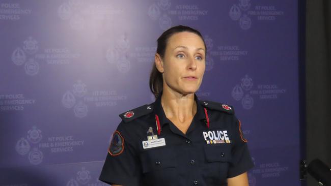 NT Police Assistant Commissioner Janelle Tonkin confirmed a male driver had been arrested after a student was hit by a car. Picture: Harry Brill.