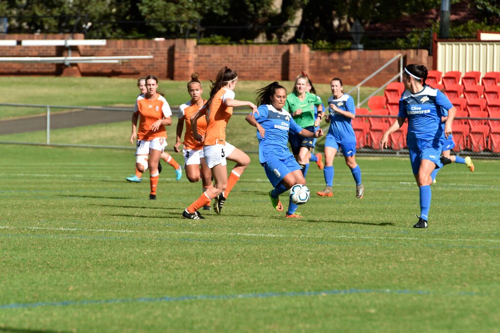 Zoe Brown, Thunder. SWQ Thunder Women vs Brisbane Roar at Clive Berghofer Stadium, April 2018. Picture: Bev Lacey