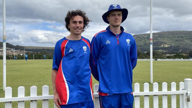 Cameron Claridge (right) led the way for Newcastle with the bat. Picture: Kevin Merrigan