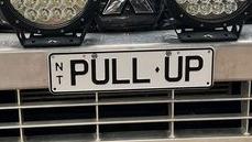 NT funny number plate, PULL UP. Picture: Facebook / Dave White