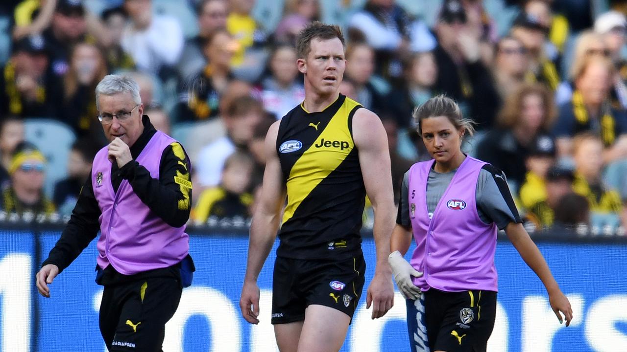Jack Riewoldt struggled the week after concussion. Photo: AAP Image/Tracey Nearmy