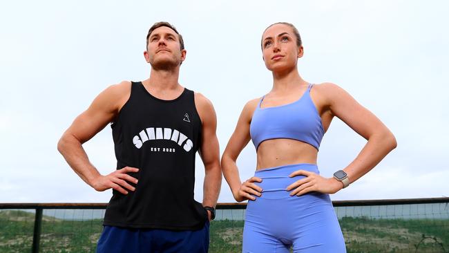 Paris Lightfoot and Brock Day pictured ahead of the Run For Resilience which is aimed at raising funds for mental health support. Northcliffe Tuesday 16th May 2023 Picture David Clark