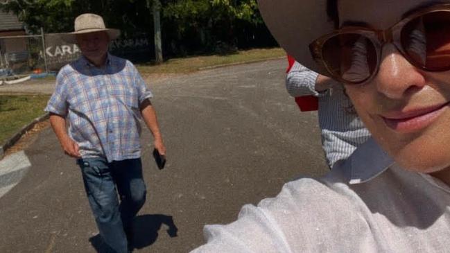 11/10/24: Former Deputy Premier Jackie Trad hit the hustings this week to help out her old AMWU mate Peter Russo, who is fighting to keep his seat of Toohey in Brisbane’s southern suburbs. Picture: Jackie Trad/Instagram