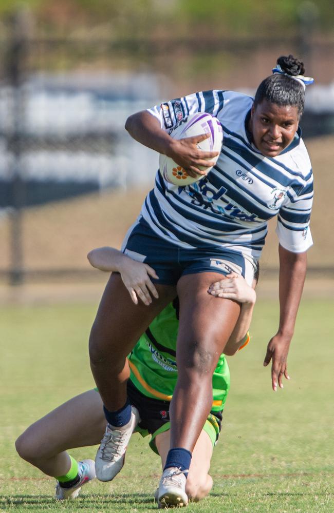 Ellie Niki as the Darwin Brothers take on the Palmerston Raiders in the 2023 NRL NT women's grand final. Picture: Pema Tamang Pakhrin