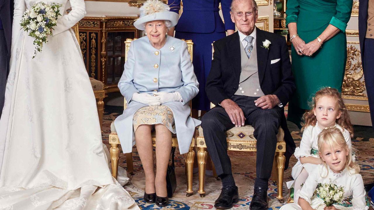 Look closely at her left foot … Picture: AFP/Buckingham Palace/Alex Bramall