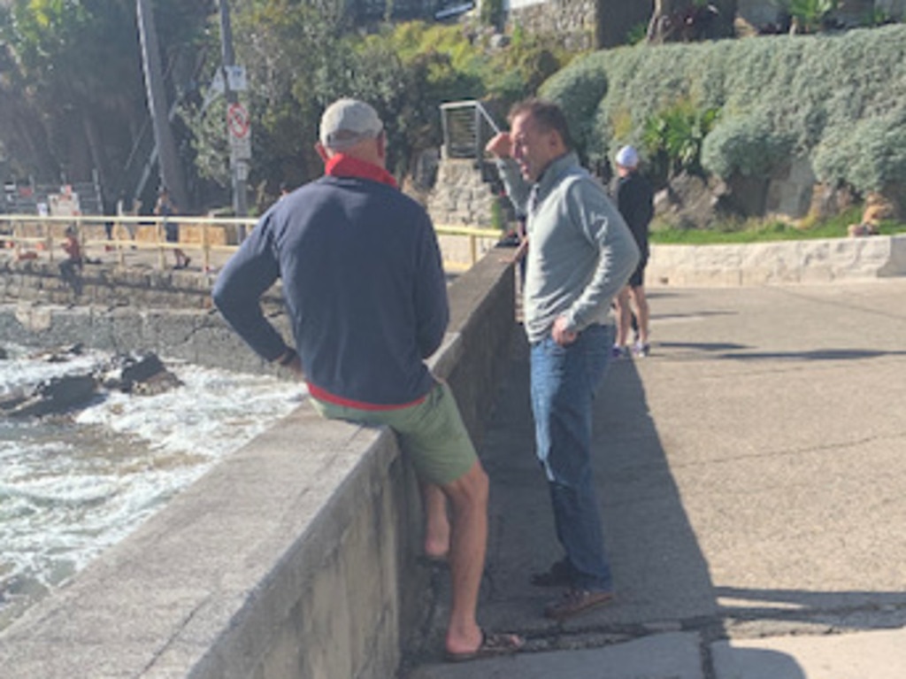 Tony Abbott spotted maskless in Manly. Picture: Supplied