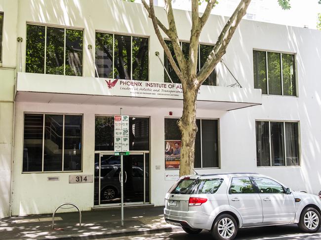 Exterior of the Phoenix Institute of Australia building at 314 Queen St, Melbourne.