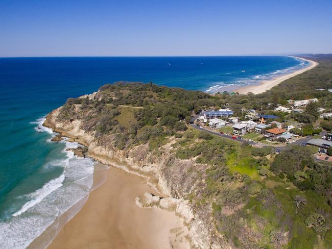 Aerial view of Point Lookout on North Stradbroke Island. Photo Supplied