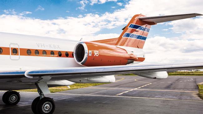 A Fokker 70 with royal connections transports guests in style.