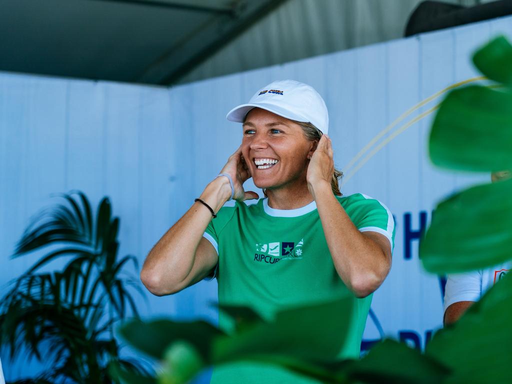 Eight-time WSL Champion Stephanie Gilmore of Australia after surfing in Heat 5 of the Round of 16 at the Bonsoy Gold Coast Pro on May 8, 2025 at Burleigh Heads, Queensland, Australia. (Photo by Andrew Shield/World Surf League)