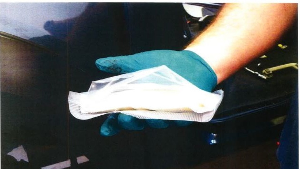 Police found almost 500g of meth hidden in the roof lining of a car driven by Konstantinos Kontorinakis. Picture: NT Police/NT Supreme Court