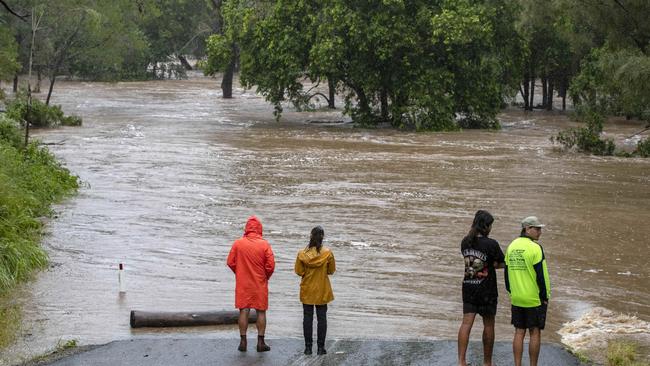 Old North Road at Rocksberg was closed due to flooding earlier today. Picture: Richard Walker