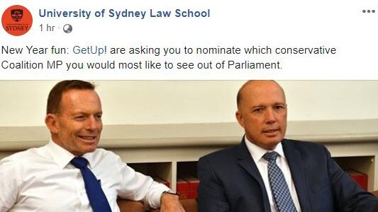 08/01/2019 Post on the University of Sydney Law School Facebook page.