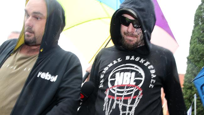 Duane Gardoll, right, attends the second day of the inquest into William Tyrrell's disappearance at Taree Local Court on Tuesday. Picture: AAP