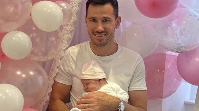 Sydney FC player Ryan McGowan and baby Millie, Pic: Supplied