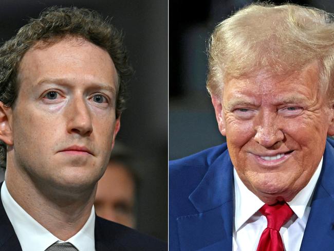 Trump’s election as US president has forced Meta boss Mark Zuckerberg to declare an end to political censorship on his social media platforms. Picture: AFP