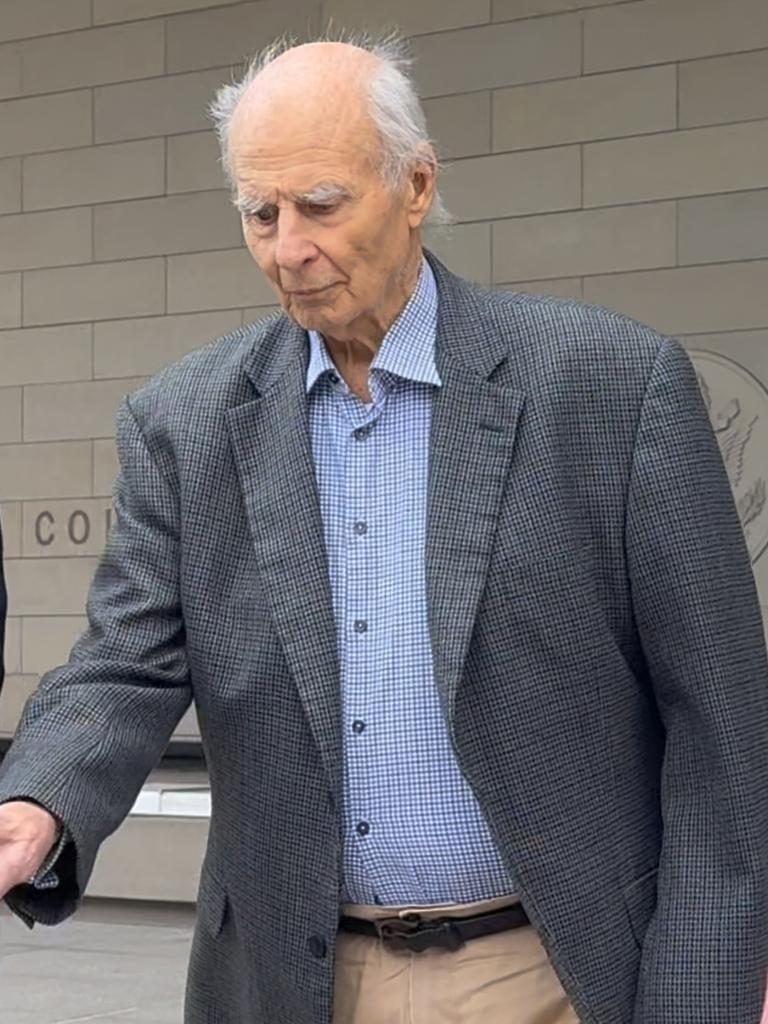A frail-looking Girardi outside court. Picture: BACKGRID